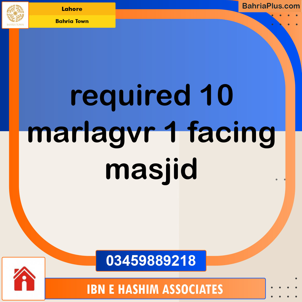 Residential Plot for Sale in Bahria Town, Lahore - (BP-128038)