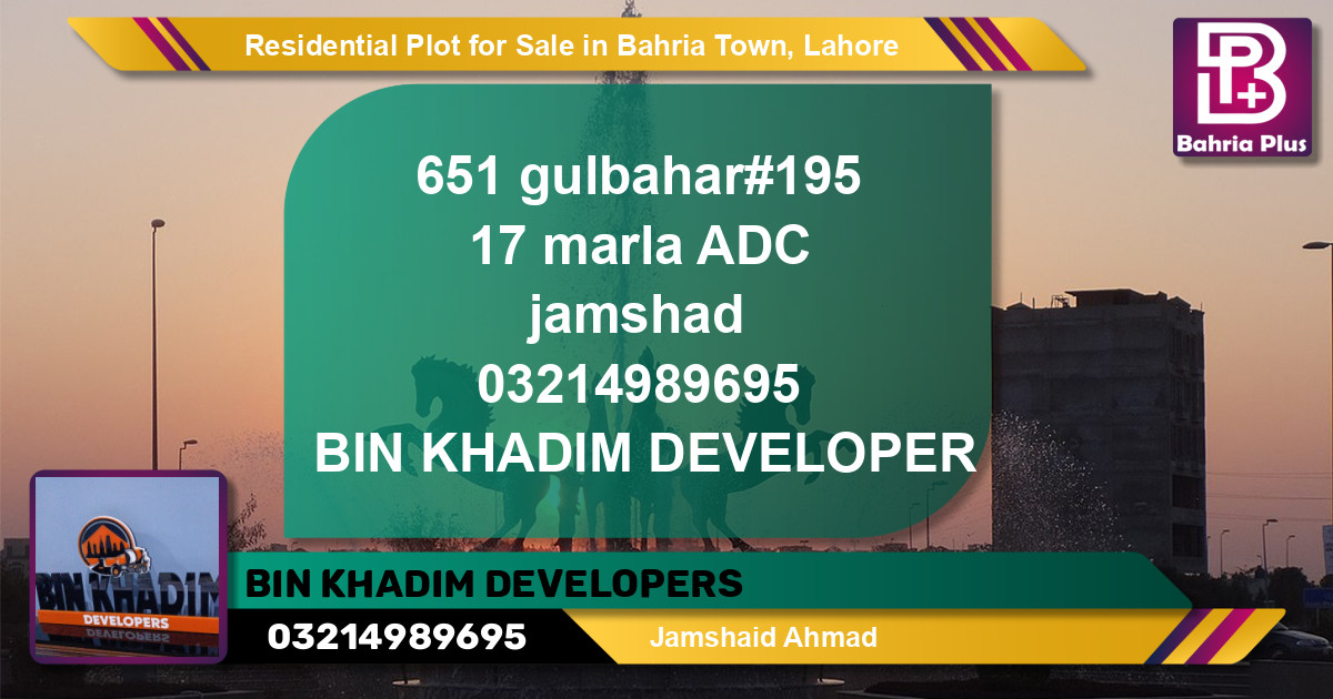 Residential Plot for Sale in Sector C - Gulbahar Block -  Bahria Town, Lahore - (BP-128043)