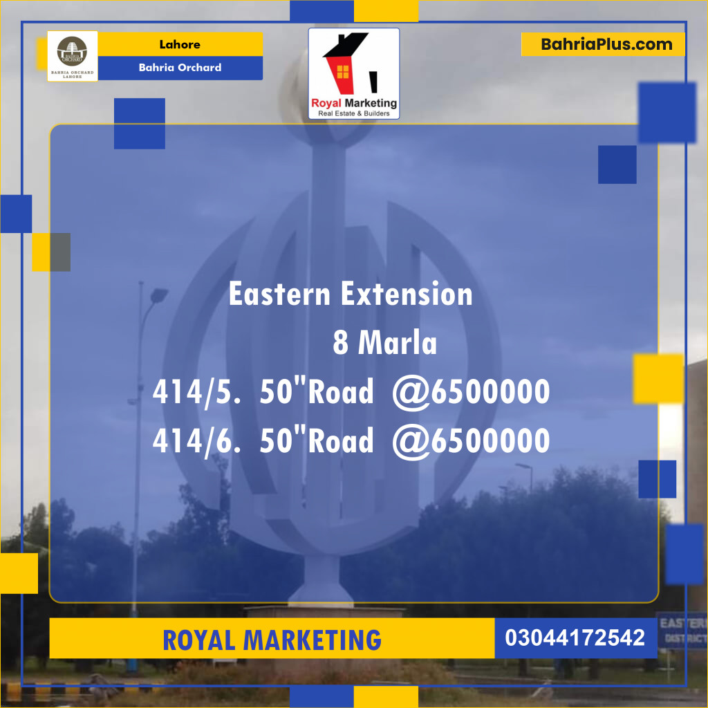 Residential Plot for Sale in Bahria Orchard, Lahore - (BP-128114)