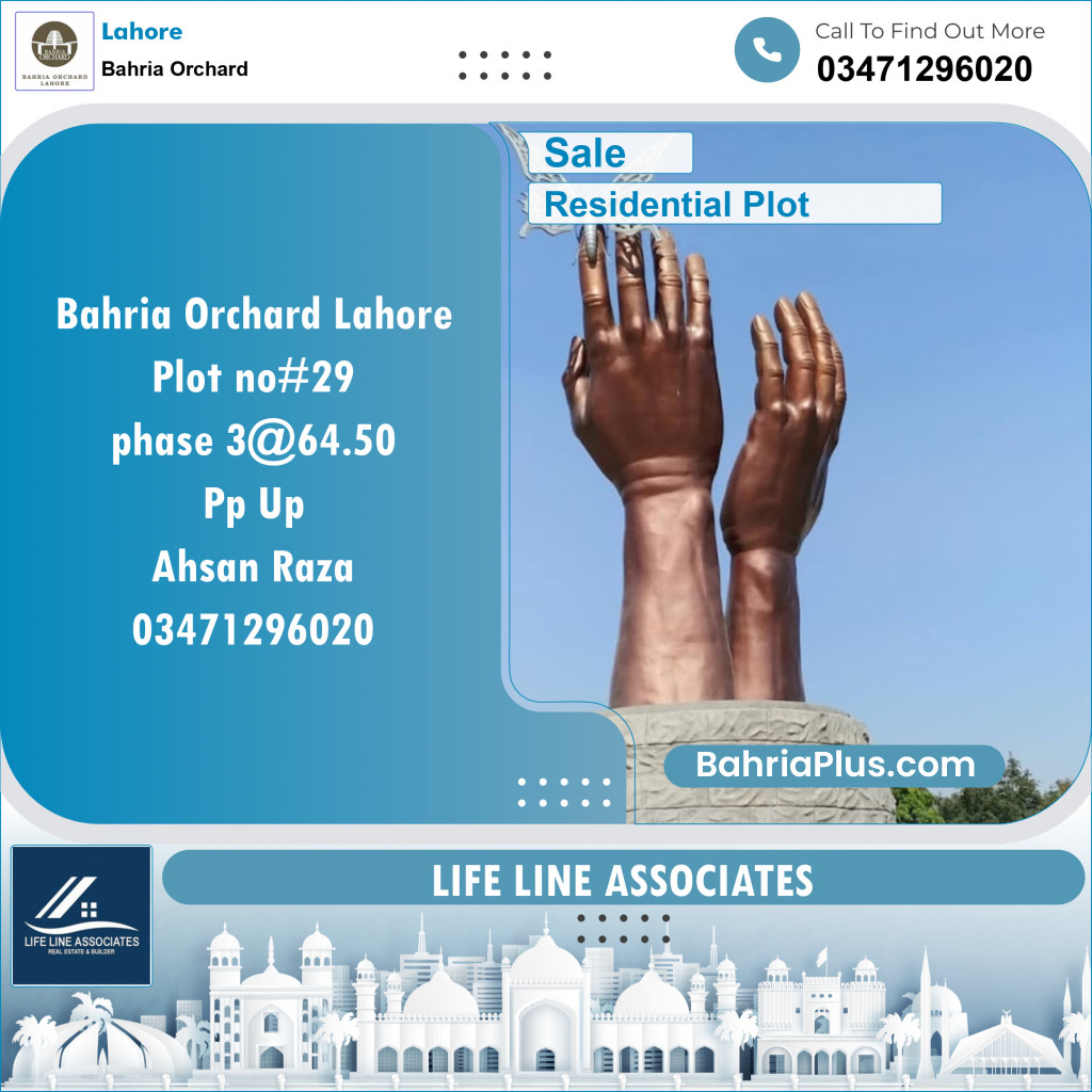 Residential Plot for Sale in Bahria Orchard, Lahore - (BP-128153)