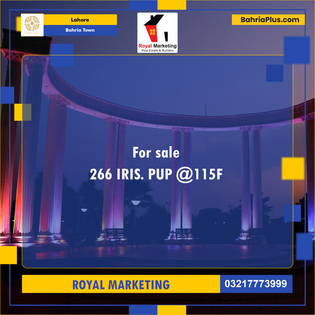 Residential Plot for Sale in Sector C - Iris Block -  Bahria Town, Lahore - (BP-128176)
