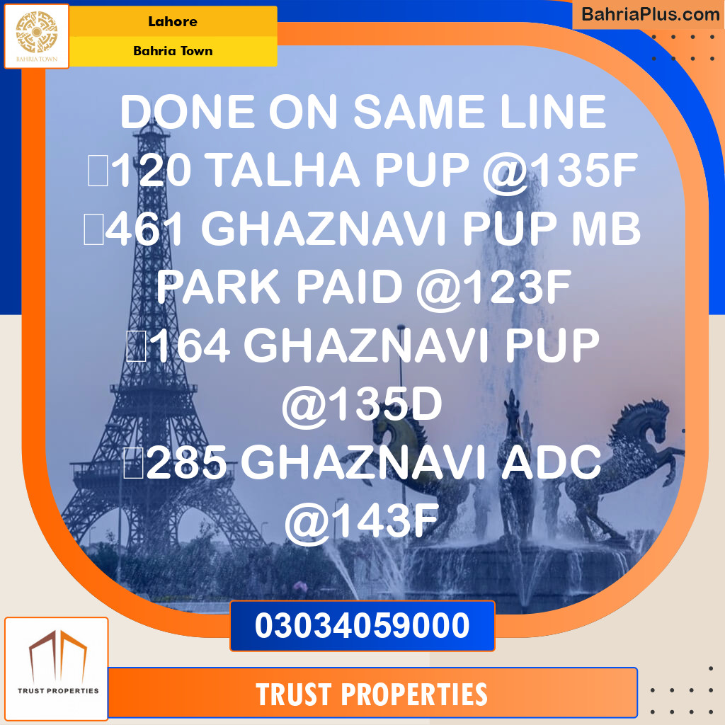 Residential Plot for Sale in Bahria Town, Lahore - (BP-128276)