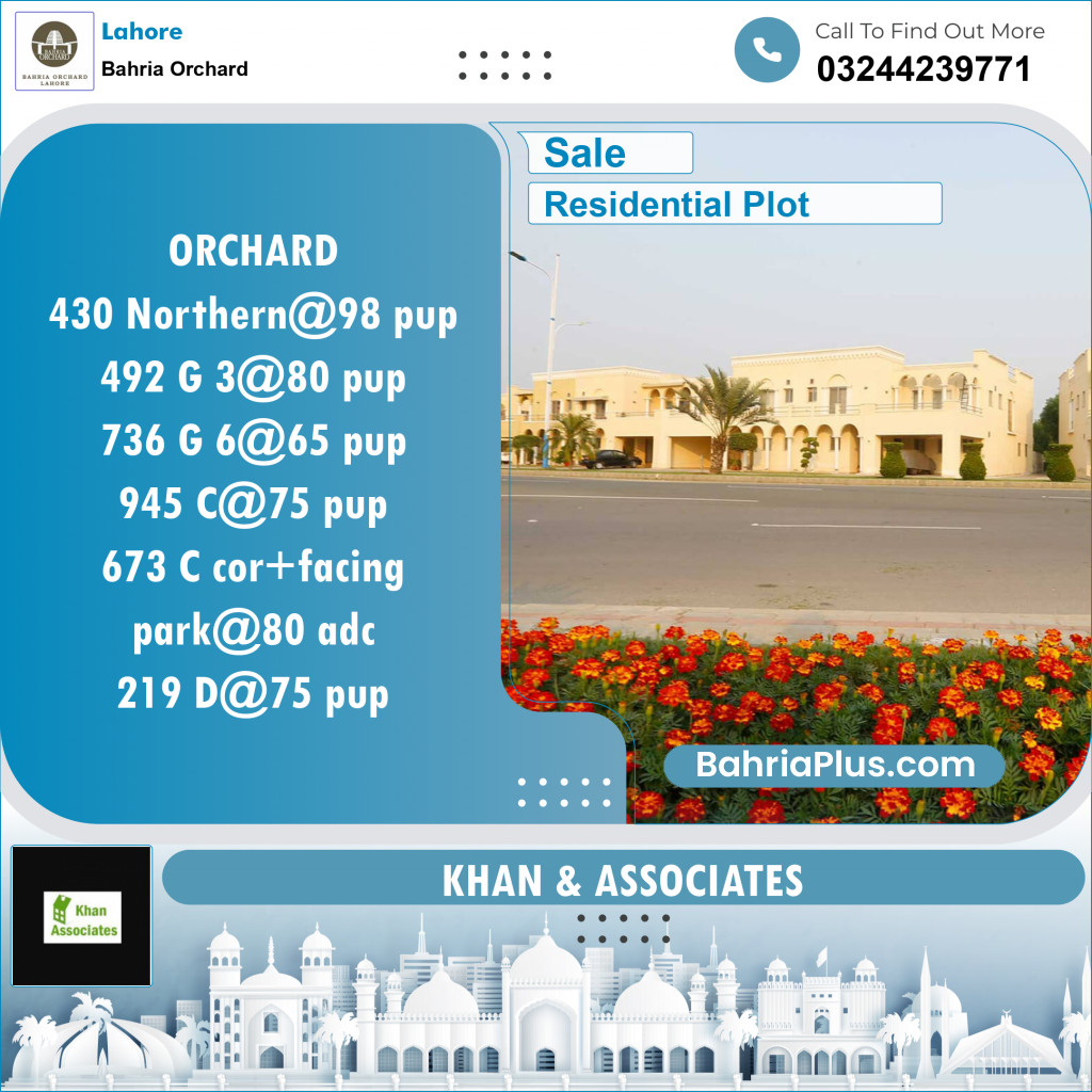 Residential Plot for Sale in Bahria Orchard, Lahore - (BP-128281)
