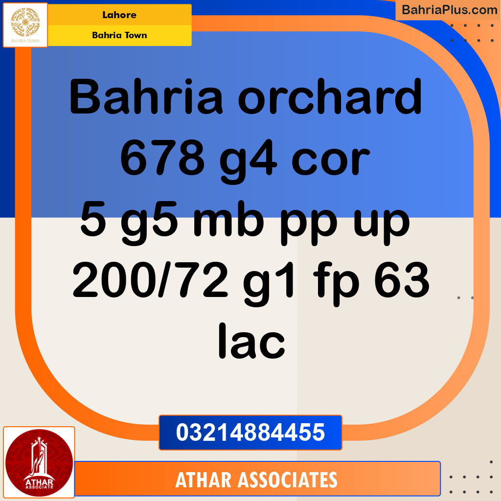 Residential Plot for Sale in Bahria Town, Lahore - (BP-128406)