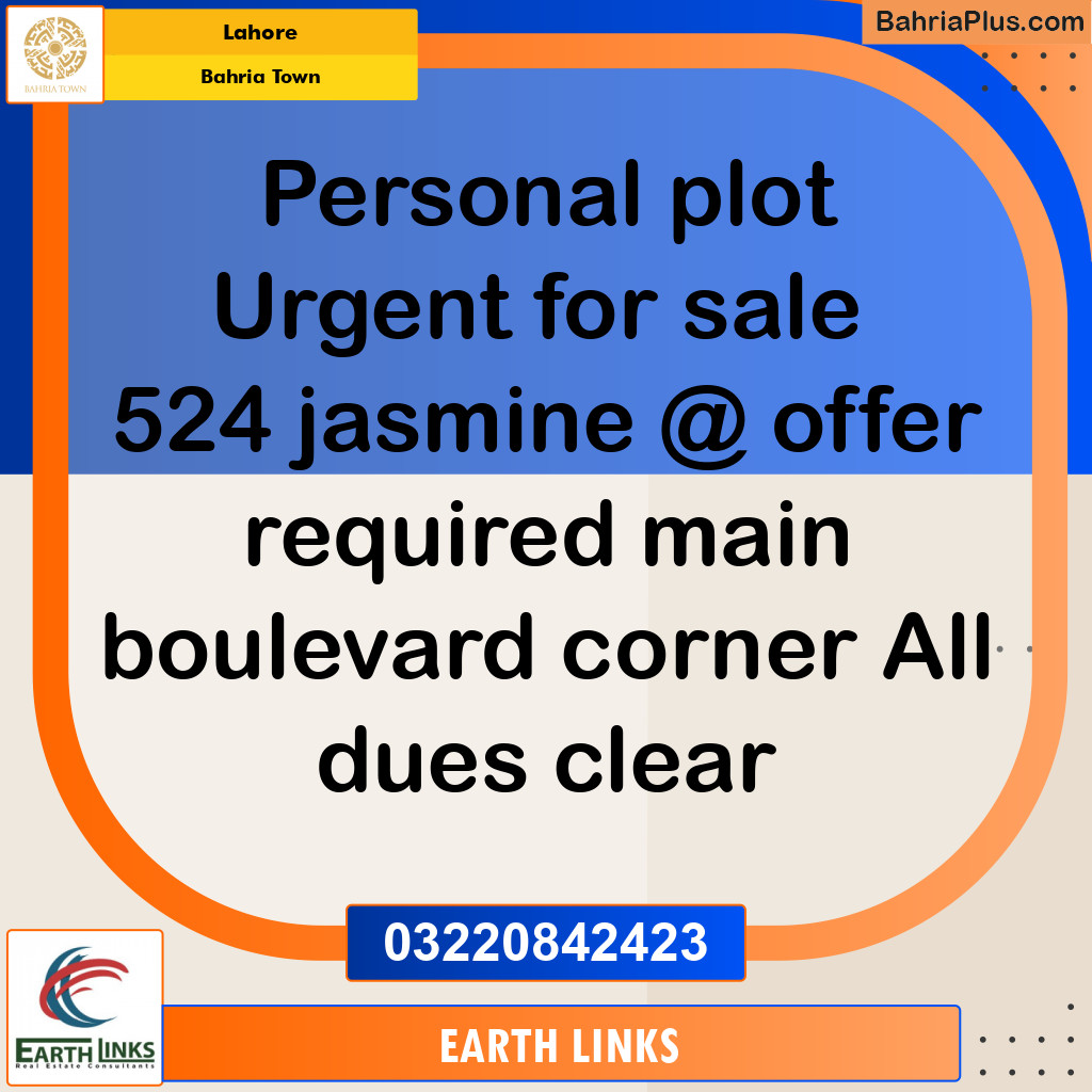 Residential Plot for Sale in Bahria Town, Lahore - (BP-128426)