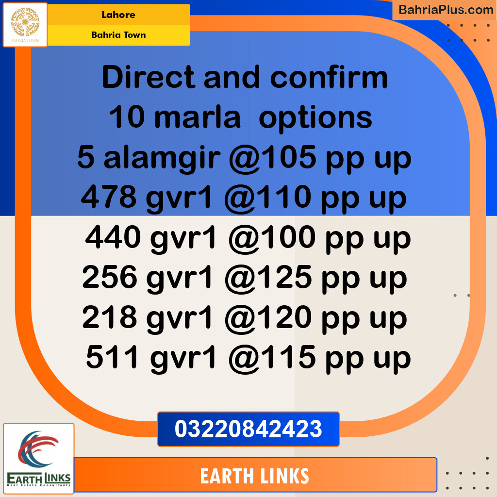 Residential Plot for Sale in Bahria Town, Lahore - (BP-128430)