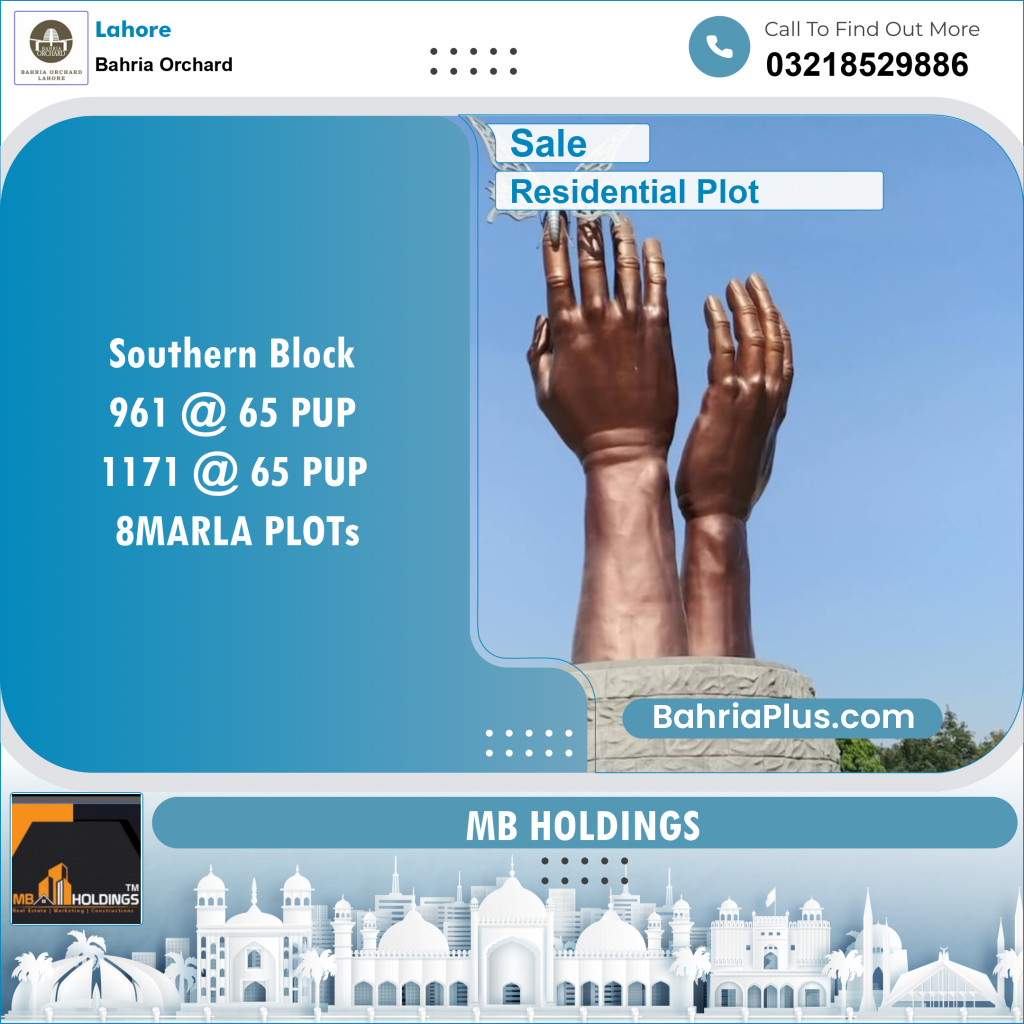 Residential Plot for Sale in Bahria Orchard, Lahore - (BP-128438)