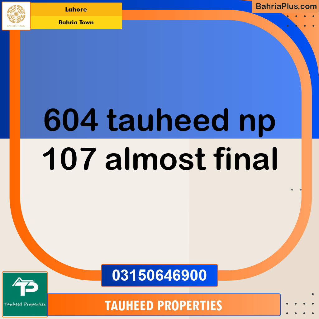 Residential Plot for Sale in Bahria Town, Lahore - (BP-128499)