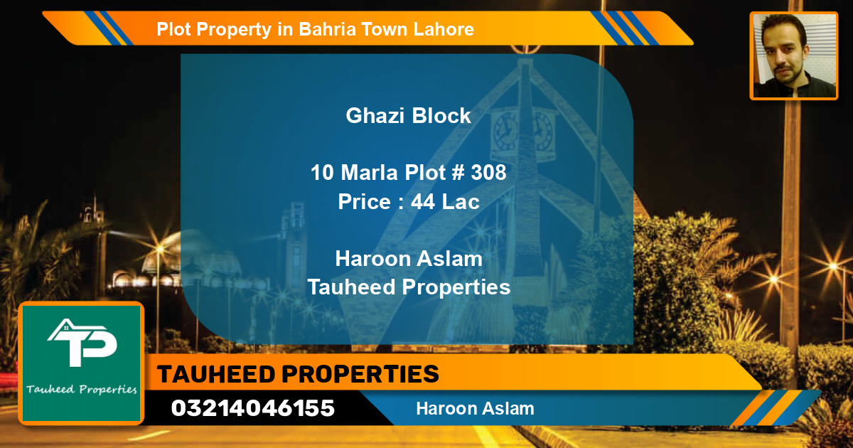 Residential Plot for Sale in Bahria Town, Lahore - (BP-1285)