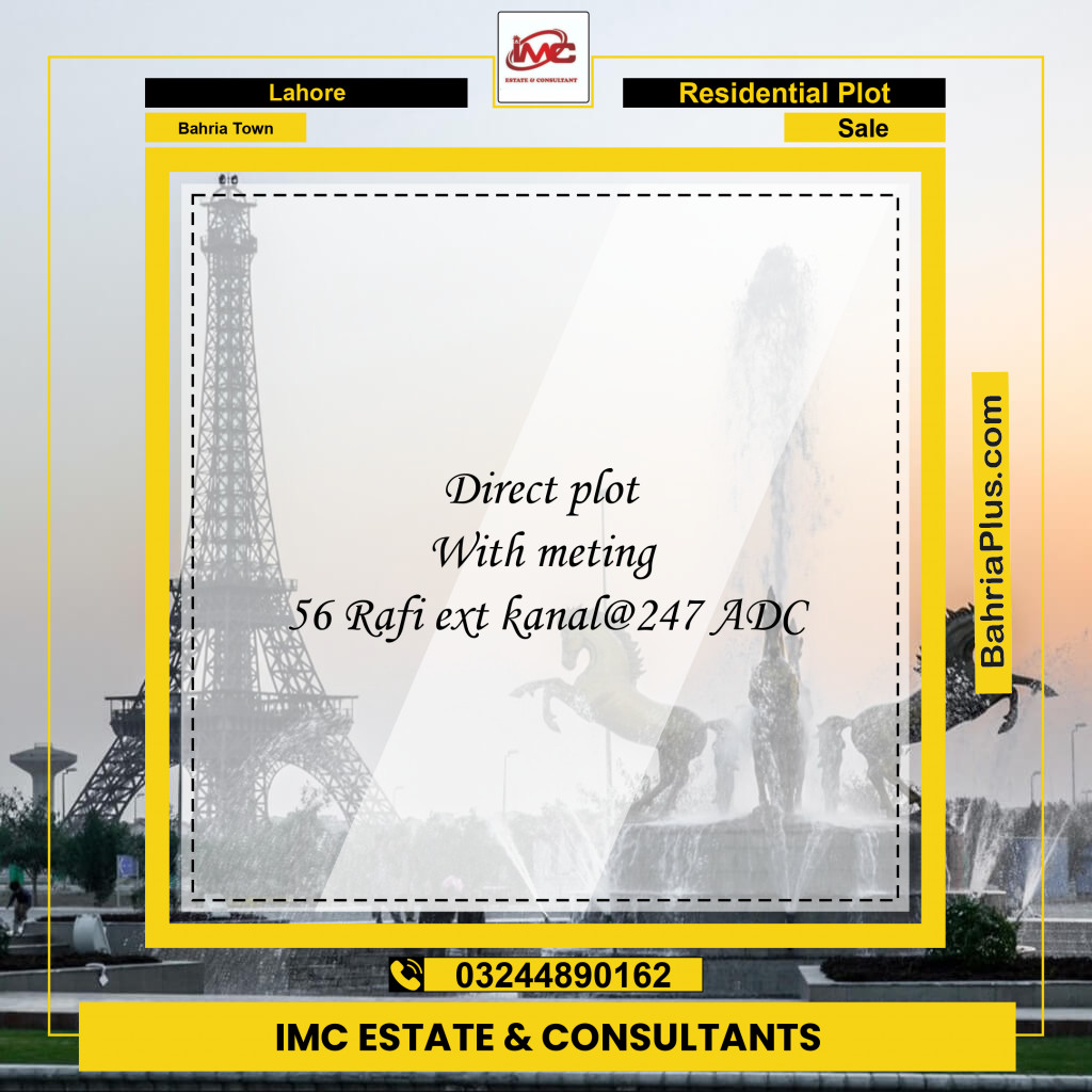 Residential Plot for Sale in Bahria Town, Lahore - (BP-128505)