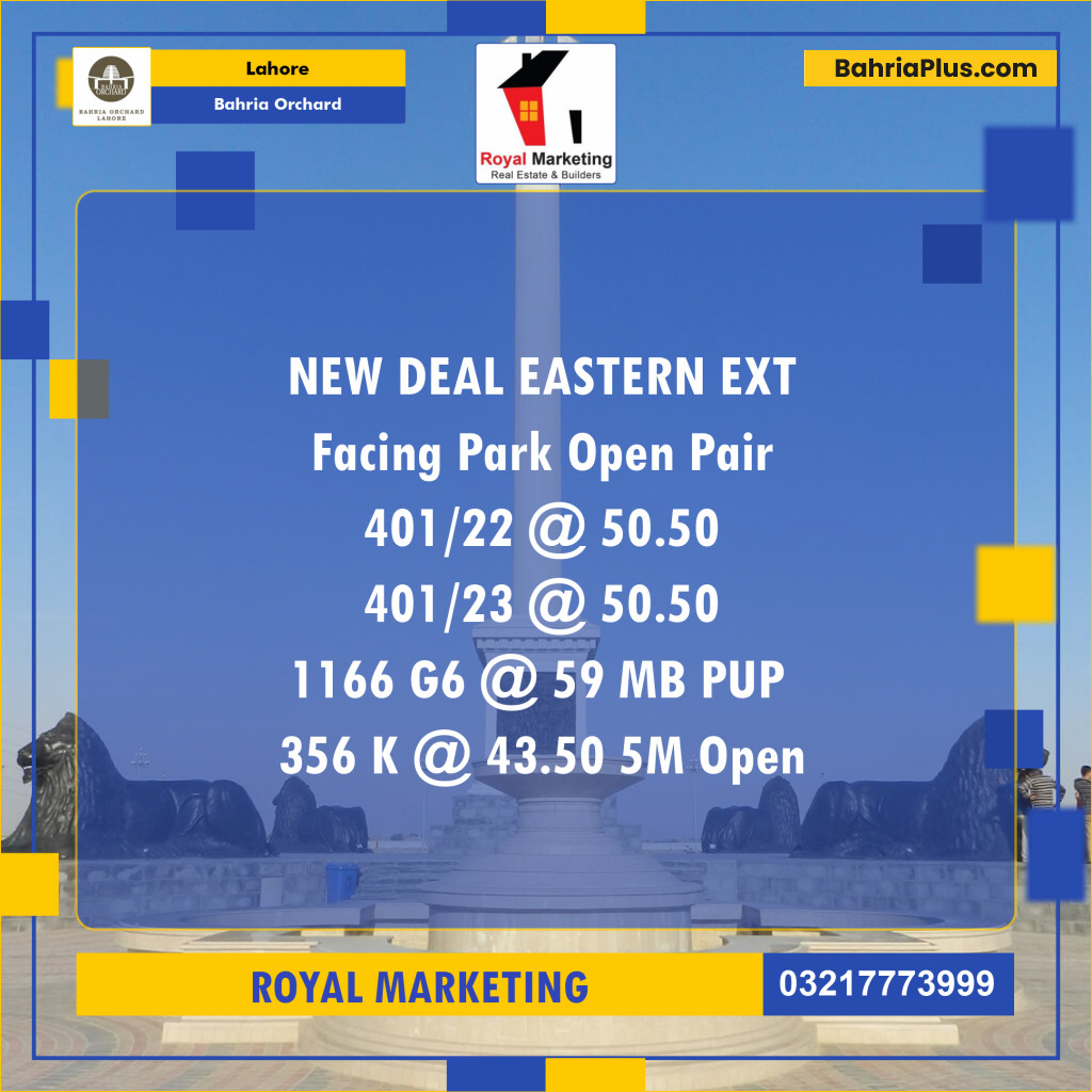 Residential Plot for Sale in Bahria Orchard, Lahore - (BP-128543)