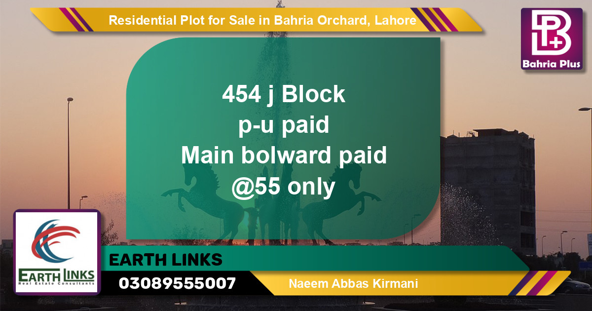 Residential Plot for Sale in Bahria Orchard, Lahore - (BP-128551)