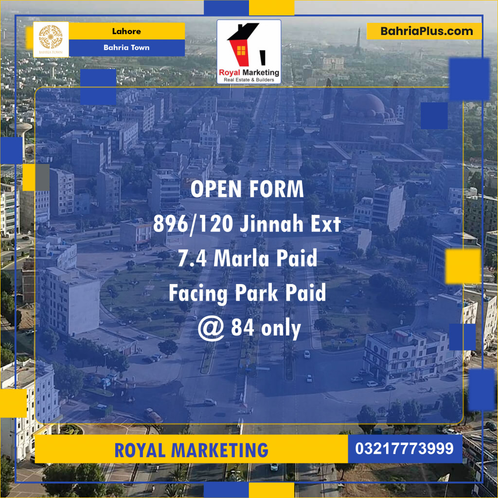 Residential Plot for Sale in Bahria Town, Lahore - (BP-128564)