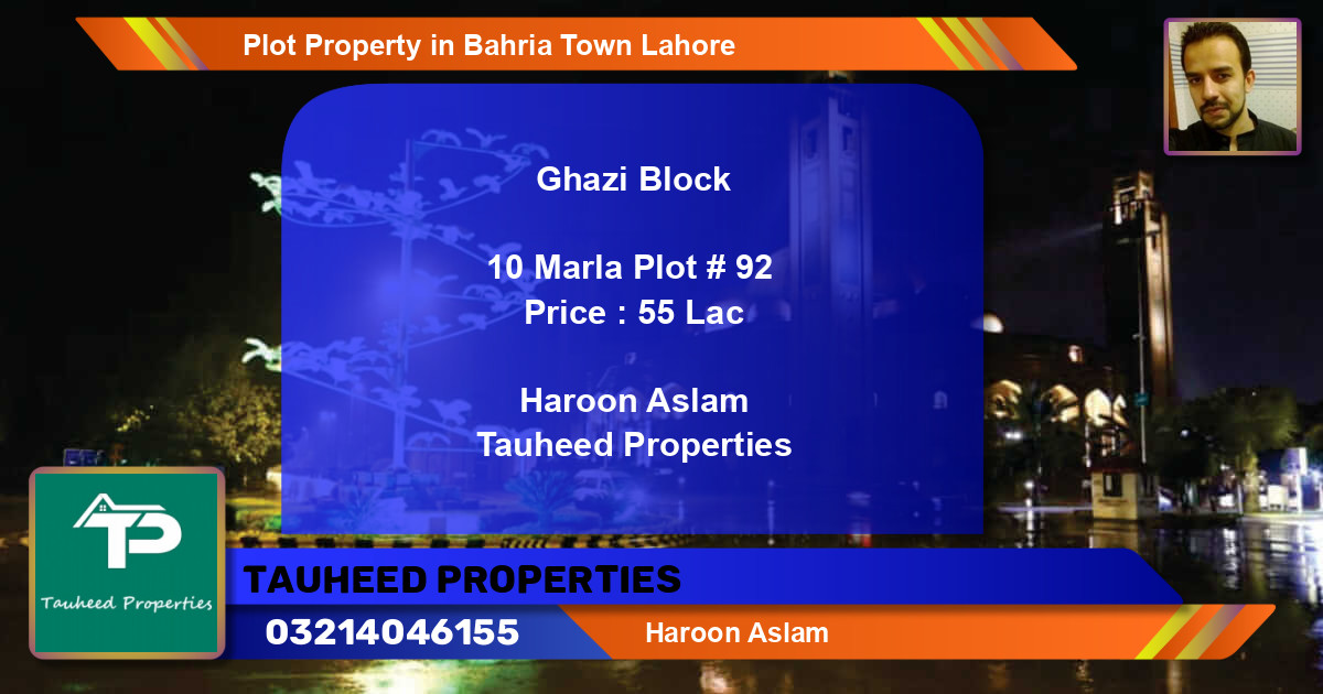 Residential Plot for Sale in Bahria Town, Lahore - (BP-1286)