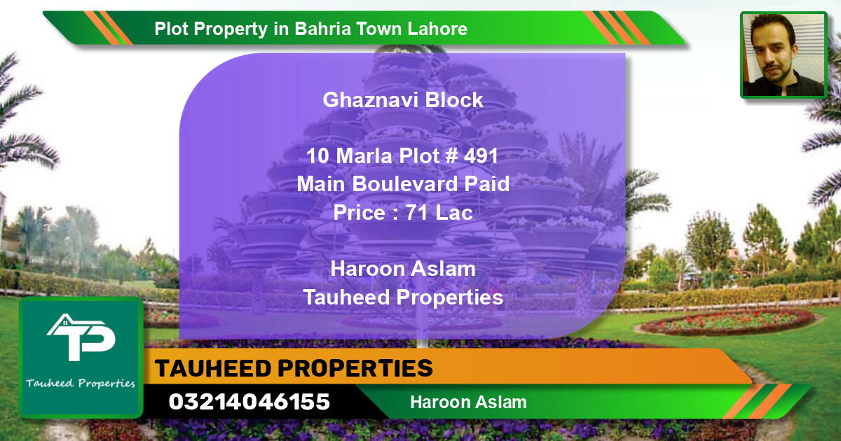 Residential Plot for Sale in Bahria Town, Lahore - (BP-1287)