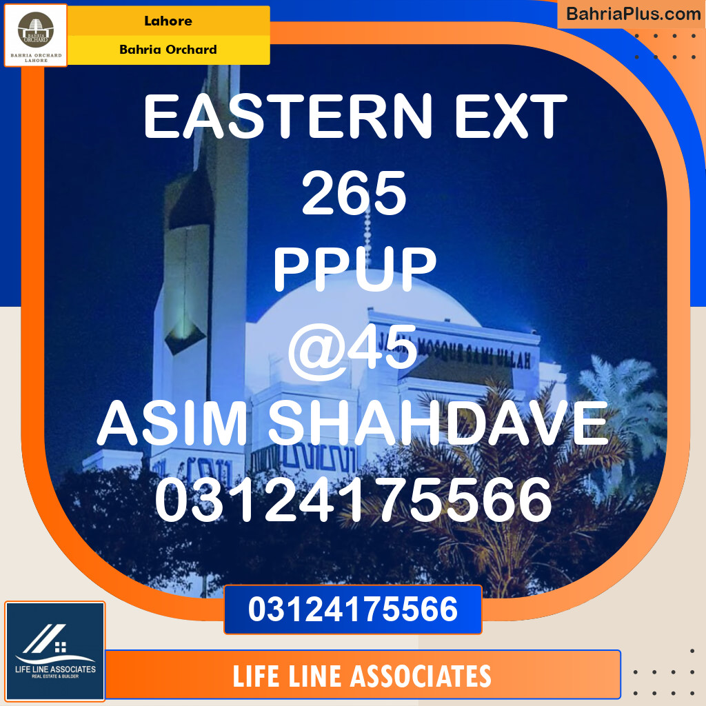 Residential Plot for Sale in Bahria Orchard, Lahore - (BP-128708)