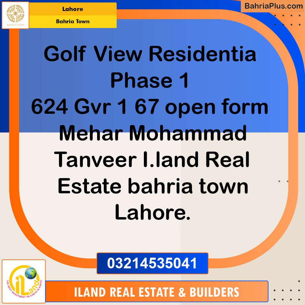 Residential Plot for Sale in Bahria Town, Lahore - (BP-128889)
