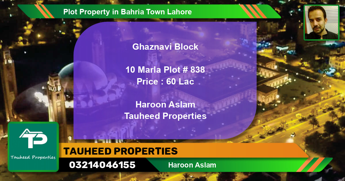 Residential Plot for Sale in Bahria Town, Lahore - (BP-1289)