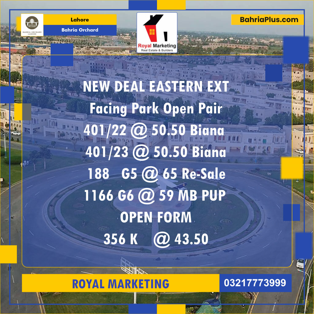 Residential Plot for Sale in Bahria Orchard, Lahore - (BP-128900)