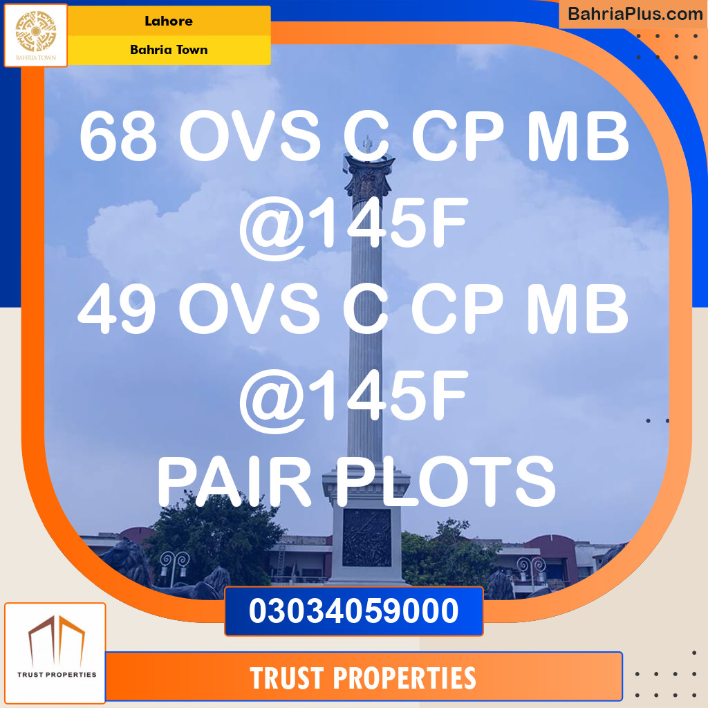 Residential Plot for Sale in Overseas C -  Bahria Town, Lahore - (BP-128911)