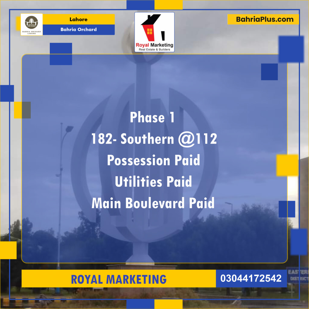 Residential Plot for Sale in Bahria Orchard, Lahore - (BP-129004)