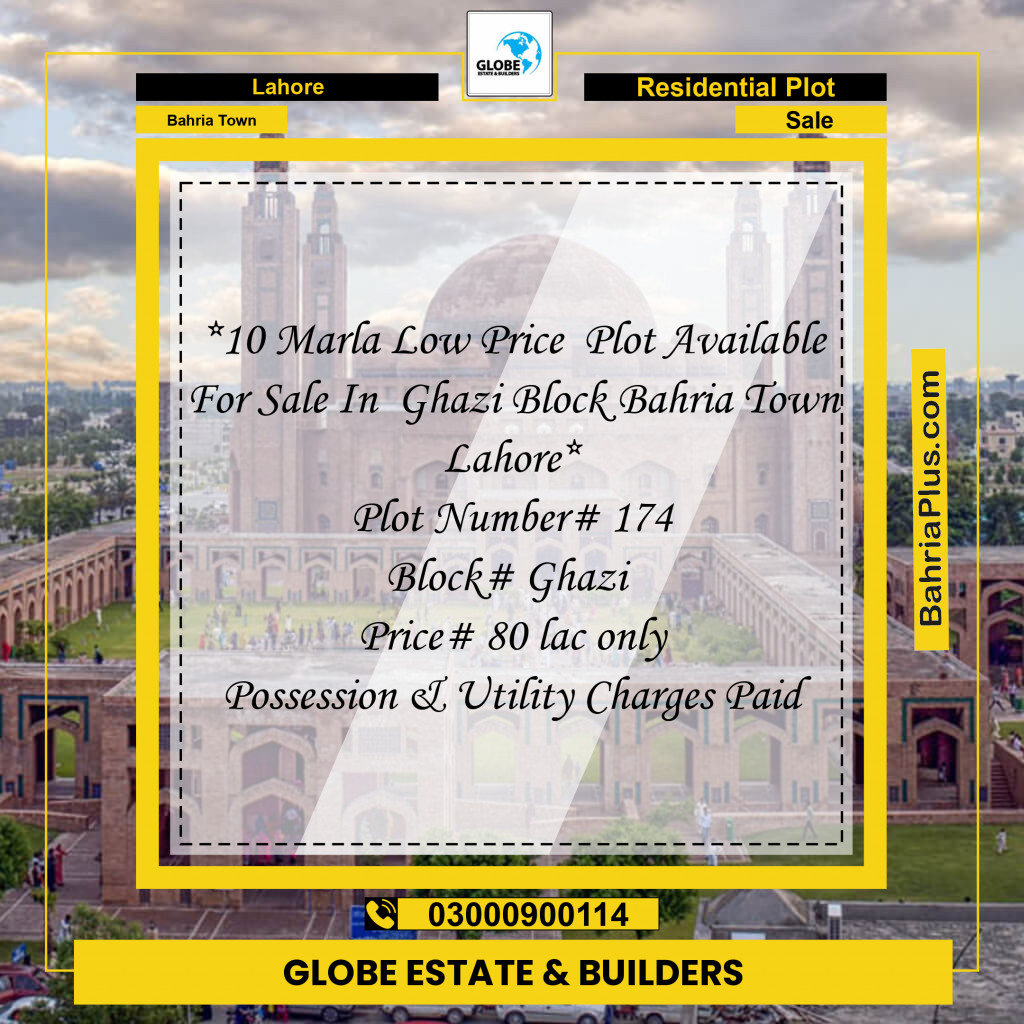 Residential Plot for Sale in Sector F - Ghazi Block -  Bahria Town, Lahore - (BP-129111)