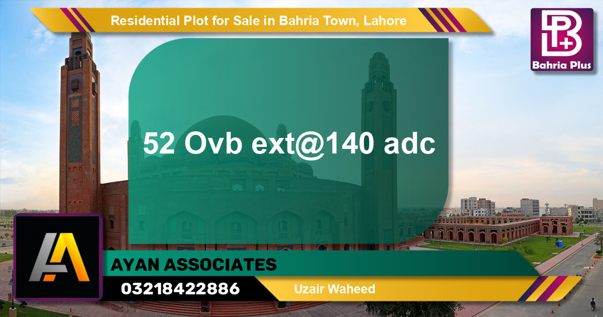Residential Plot for Sale in Overseas B Ext -  Bahria Town, Lahore - (BP-129122)