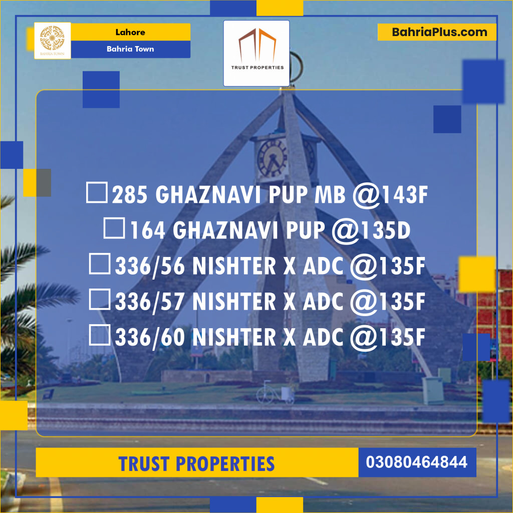 Residential Plot for Sale in Sector F - Ghaznavi Block -  Bahria Town, Lahore - (BP-129191)