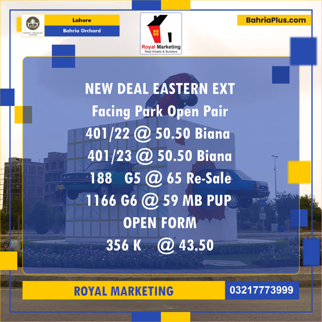 Residential Plot for Sale in Bahria Orchard, Lahore - (BP-129203)