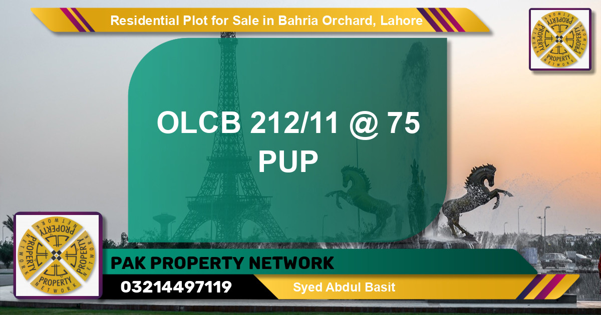Residential Plot for Sale in OLC-B Block - Bahria Orchard, Lahore - (BP-129214)
