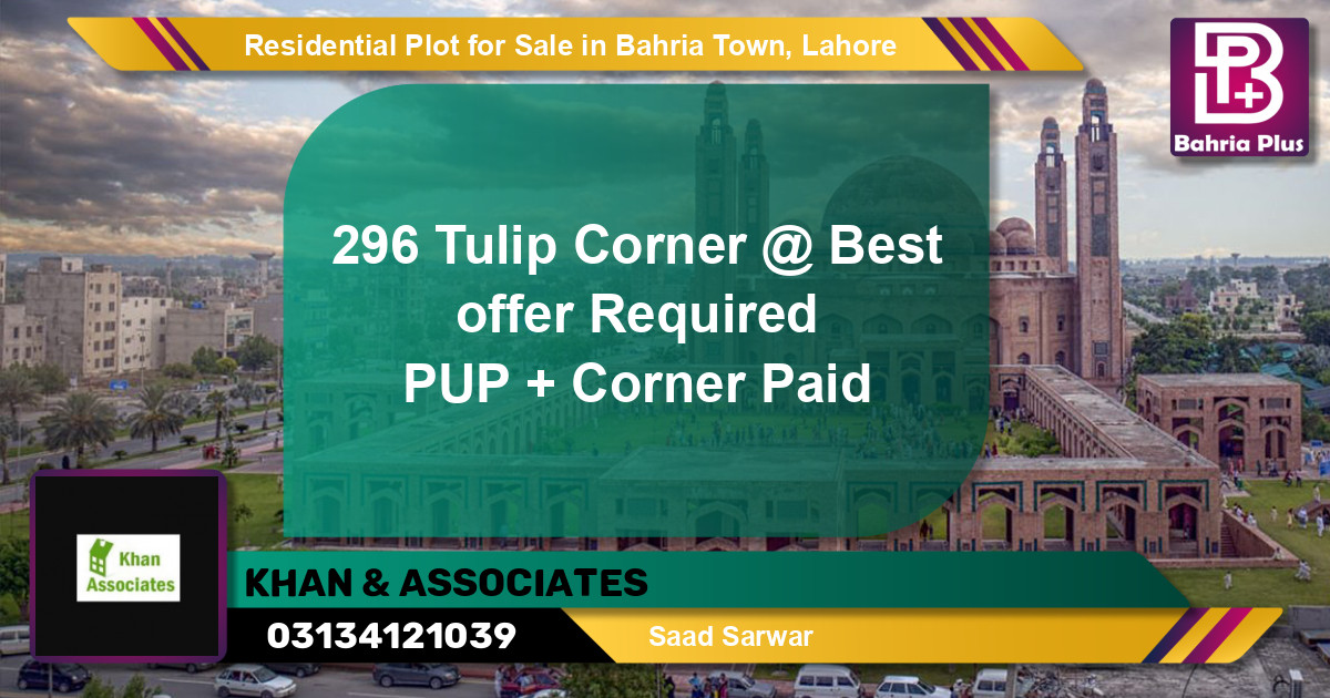 Residential Plot for Sale in Sector C - Tulip Block -  Bahria Town, Lahore - (BP-129303)