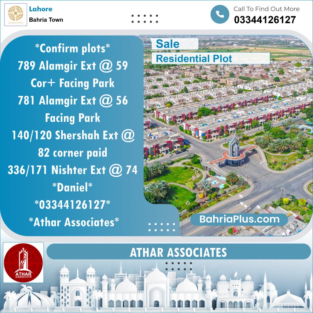 Residential Plot for Sale in Bahria Town, Lahore - (BP-129364)