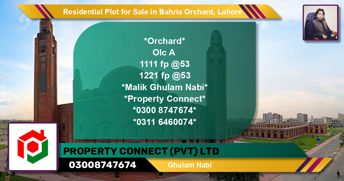 Residential Plot for Sale in OLC-A Block -  Bahria Orchard, Lahore - (BP-129366)