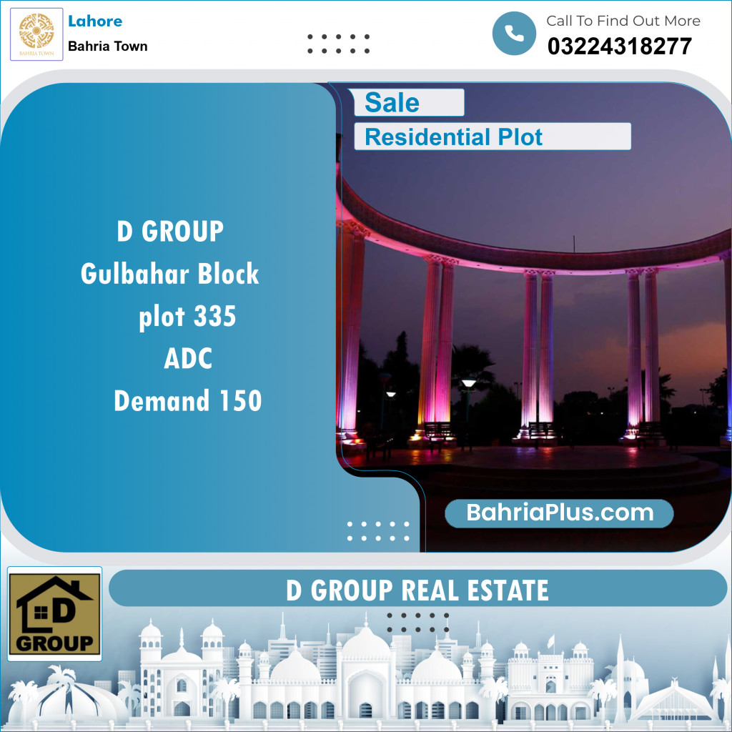 Residential Plot for Sale in Bahria Town, Lahore - (BP-129423)