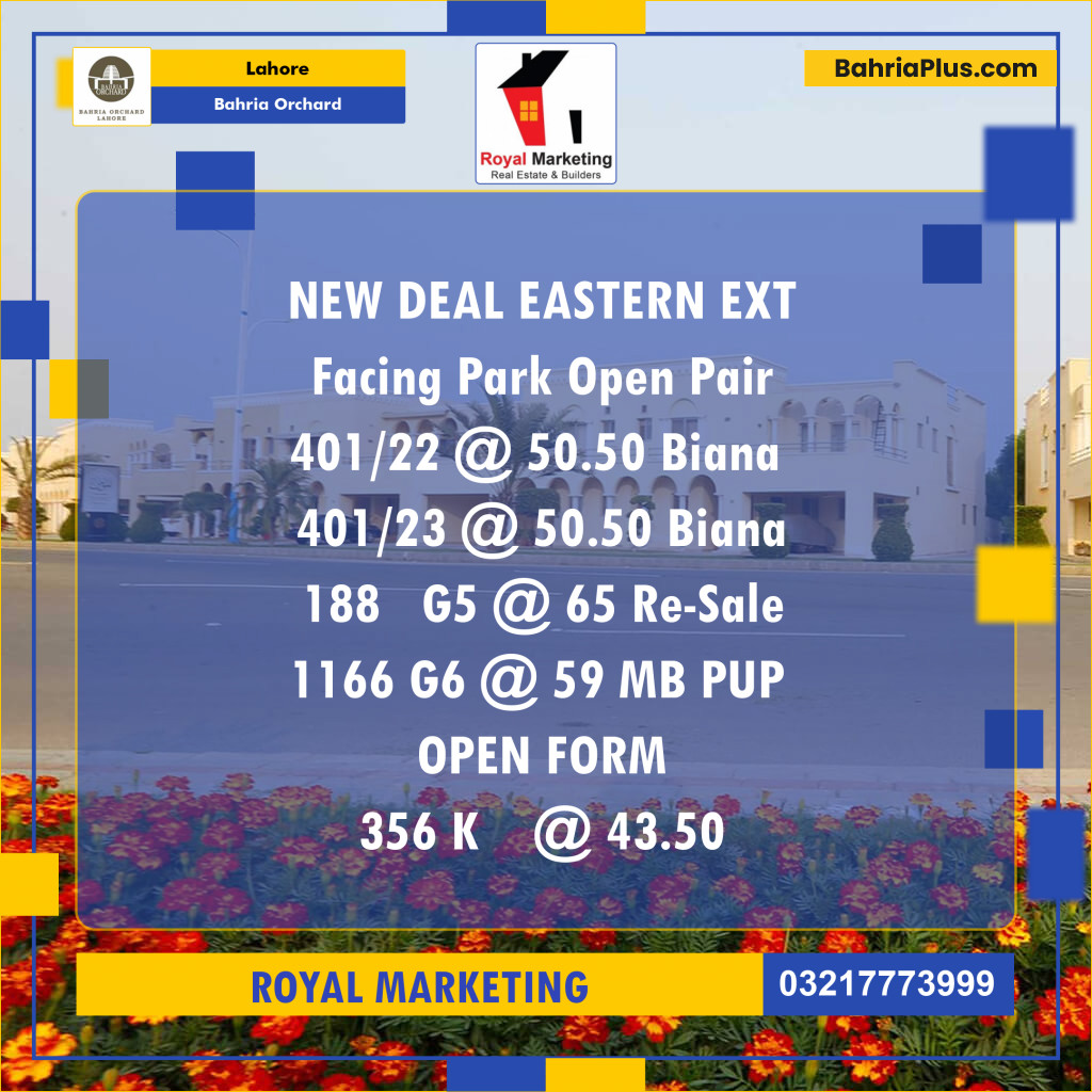 Residential Plot for Sale in Bahria Orchard, Lahore - (BP-129446)