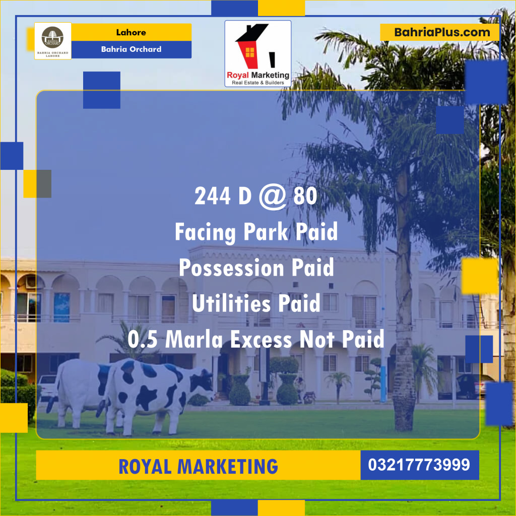 Residential Plot for Sale in Bahria Orchard, Lahore - (BP-129449)