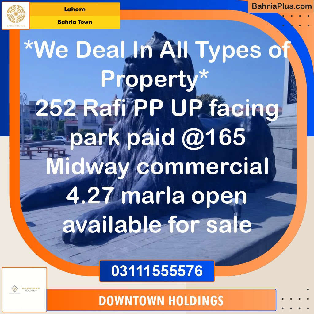 Residential Plot for Sale in Bahria Town, Lahore - (BP-129537)