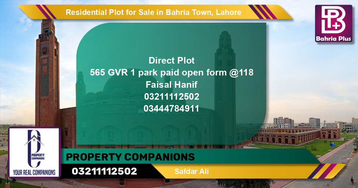 Residential Plot for Sale in Golf Phase 1 -  Bahria Town, Lahore - (BP-129591)