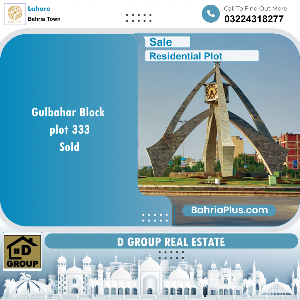 Residential Plot for Sale in Bahria Town, Lahore - (BP-129609)