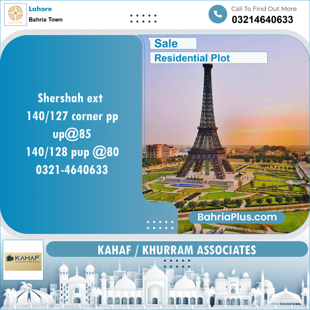 Residential Plot for Sale in Bahria Town, Lahore - (BP-129618)
