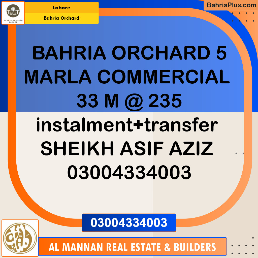 Residential Plot for Sale in Bahria Orchard, Lahore - (BP-129633)