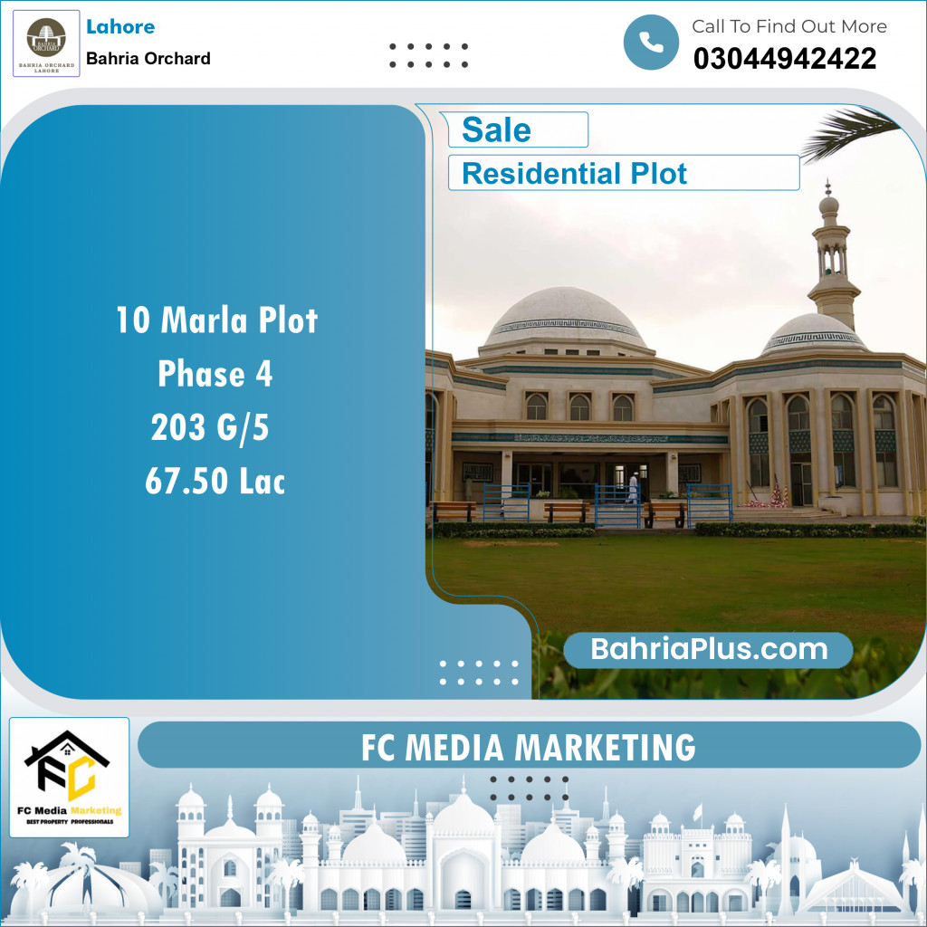 Residential Plot for Sale in Bahria Orchard, Lahore - (BP-129639)