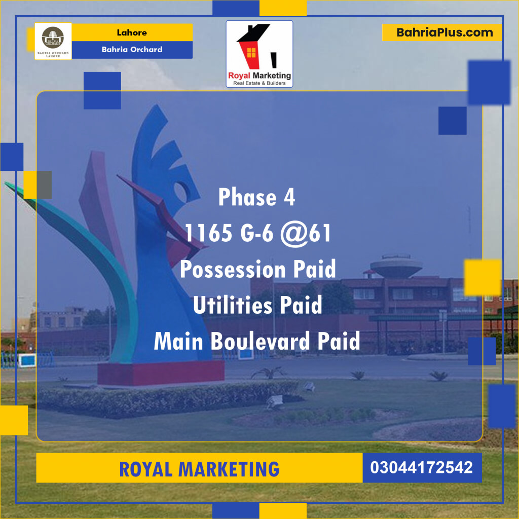 Residential Plot for Sale in Bahria Orchard, Lahore - (BP-129716)