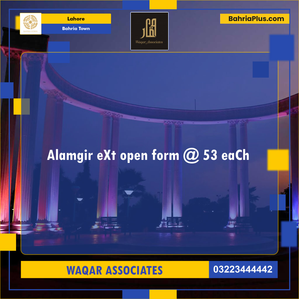 Residential Plot for Sale in Bahria Town, Lahore - (BP-129773)