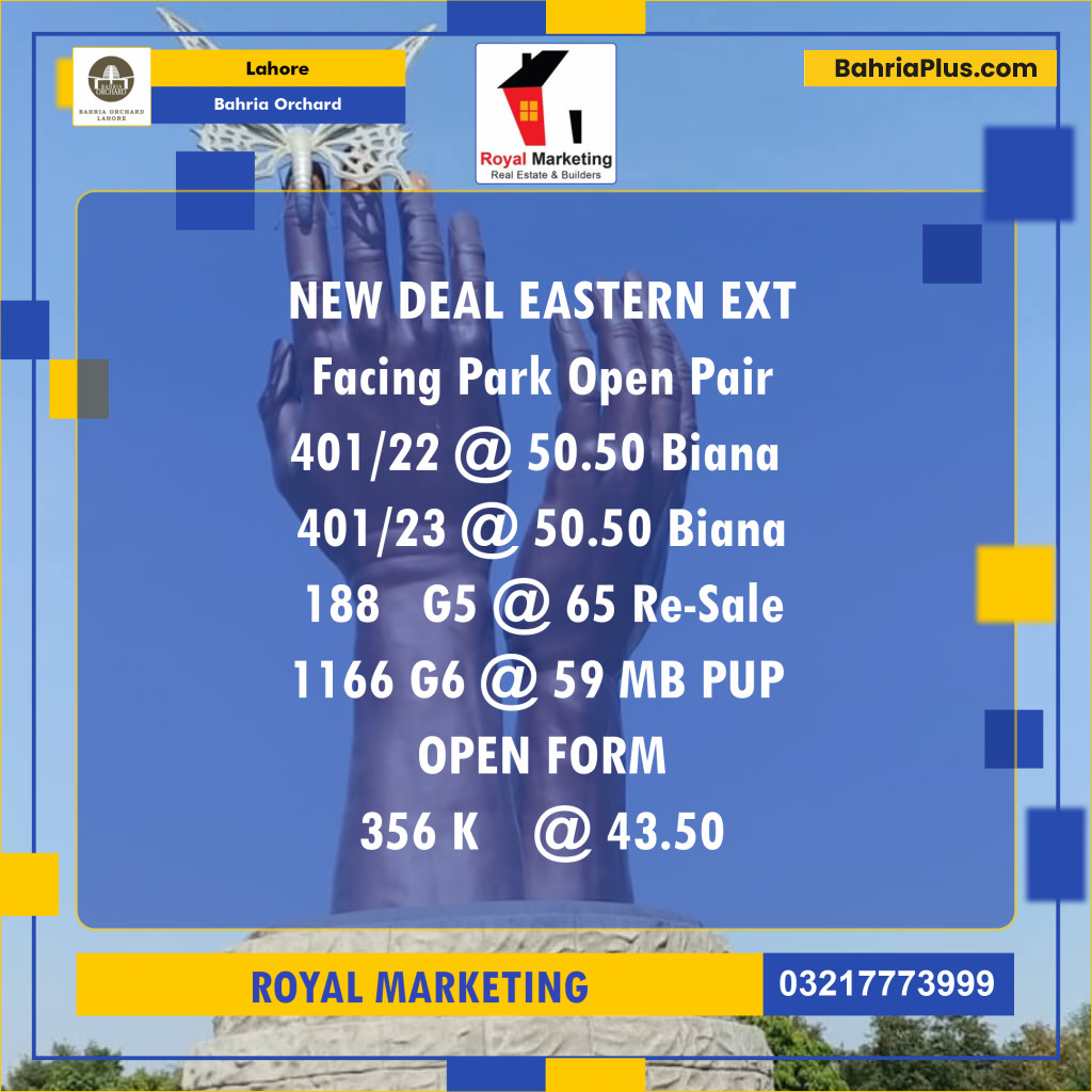 Residential Plot for Sale in Bahria Orchard, Lahore - (BP-129784)