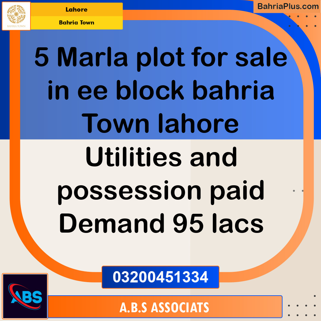 Residential Plot for Sale in Bahria Town, Lahore - (BP-129793)