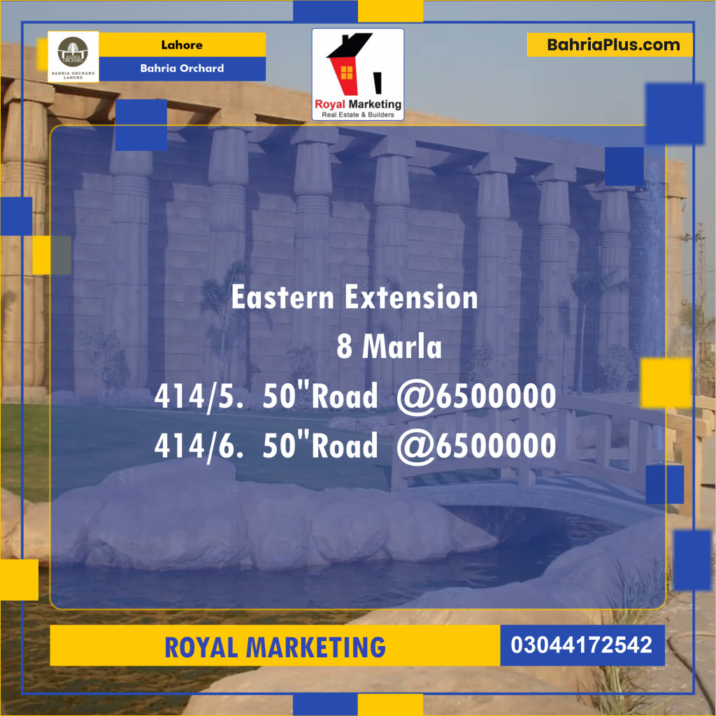 Residential Plot for Sale in Bahria Orchard, Lahore - (BP-129808)