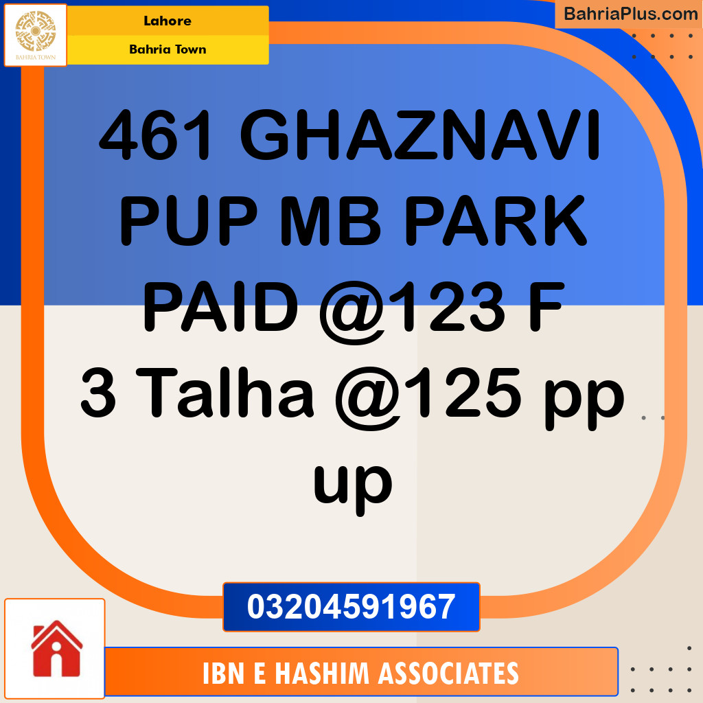 Residential Plot for Sale in Bahria Town, Lahore - (BP-129961)
