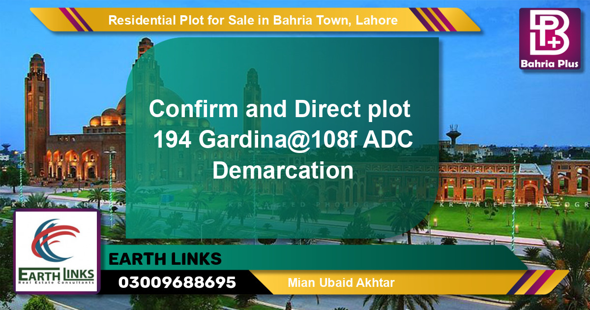 Residential Plot for Sale in Sector C - Gardenia 1 -  Bahria Town, Lahore - (BP-129993)