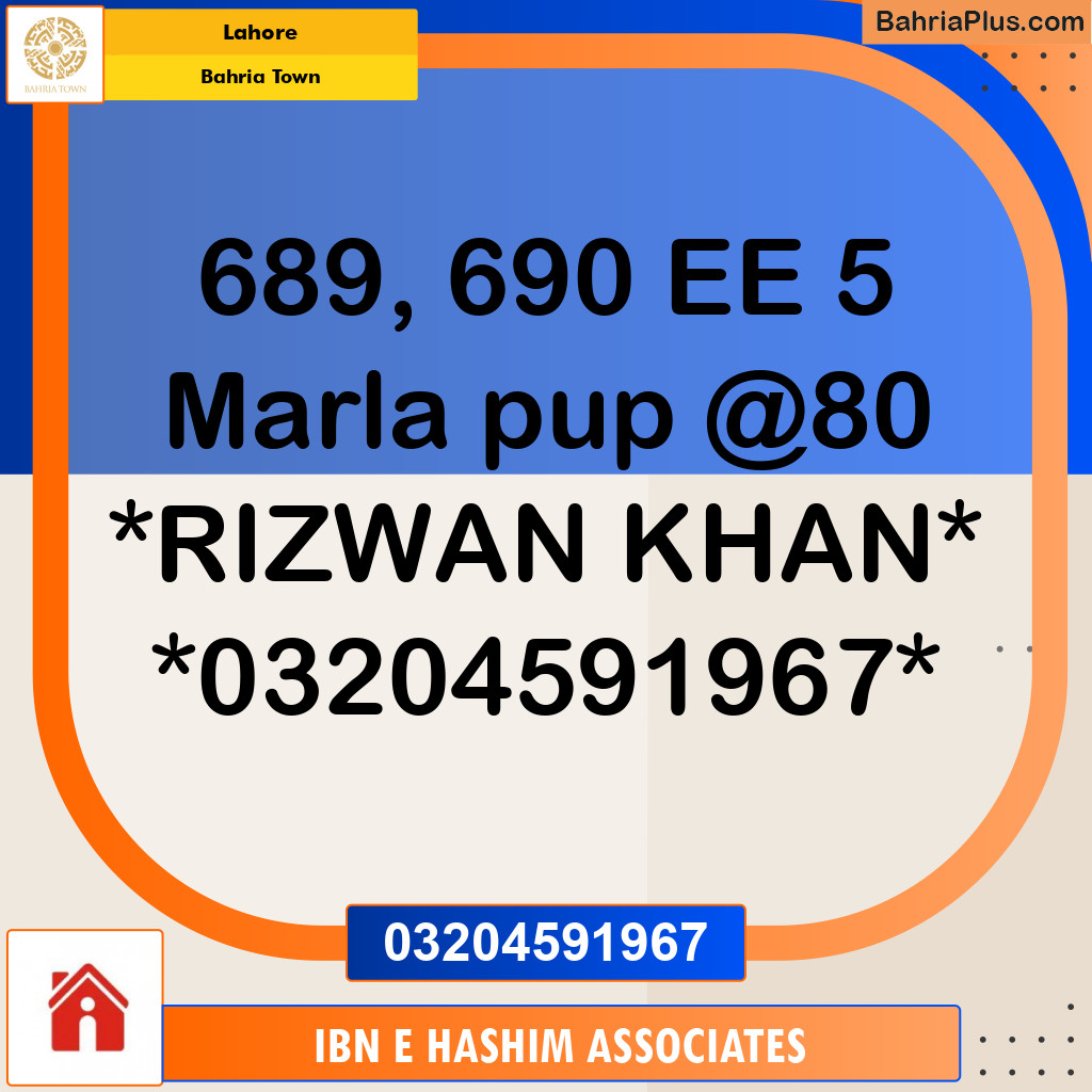Residential Plot for Sale in Bahria Town, Lahore - (BP-130023)